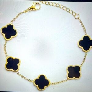 18K Gold Plated Clover Bracelet